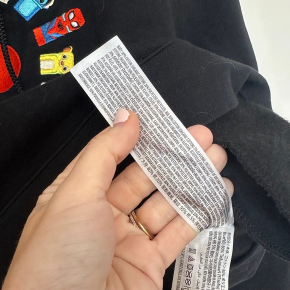 Disney 100 Womens XL Unified Characters Pullover Hoodie Cotton Sweatshirt Black - Picture 3 of 6